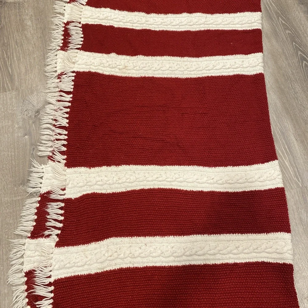 Vintage Handwoven Wool‎ And Cotton Throw Blanket